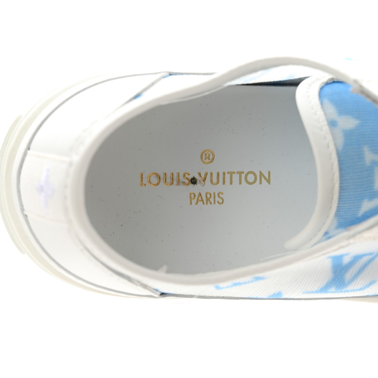 Technical Fabric Calfskin Monogram Stellar Sneakers 36 Blue