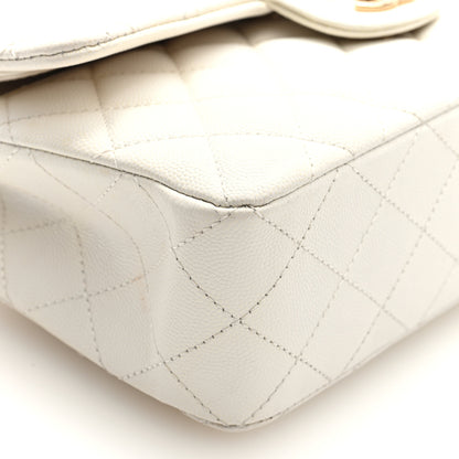 Chanel Caviar Quilted Small Double Flap White 9 of 10