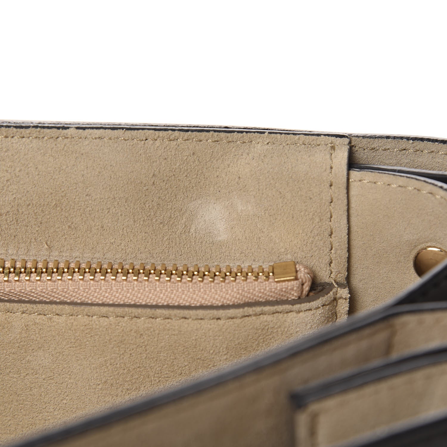 Chloe Suede Calfskin Medium Faye Shoulder Bag Carbon Grey 8 of 10