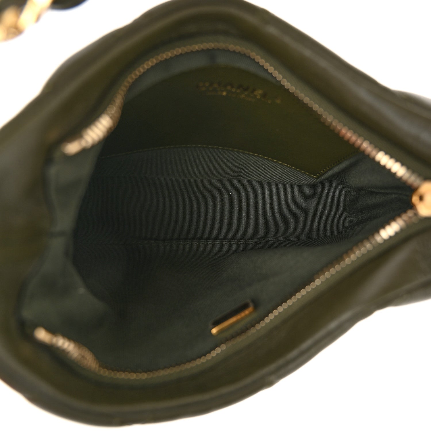 Chanel Lambskin Quilted CC Links Hobo Khaki 5 of 10