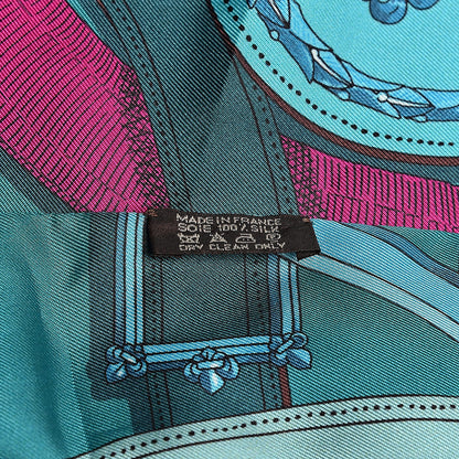 Hermes Silk Cavalcadour Maxi Twilly Canard Fuchsia Brique 5 of 7