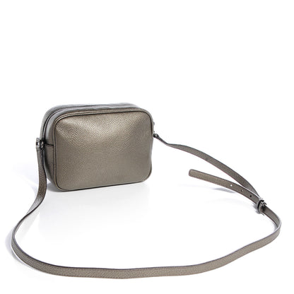 Gucci Metallic Pebbled Calfskin Small Soho Disco Bag Sasso 3 of 9