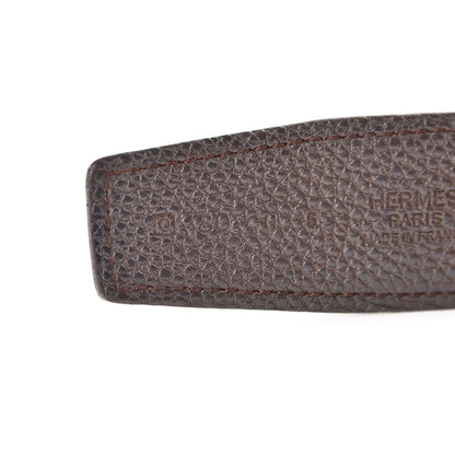 Hermes Box Togo 32mm Belt Strap 80 Black Chocolate 10 of 10