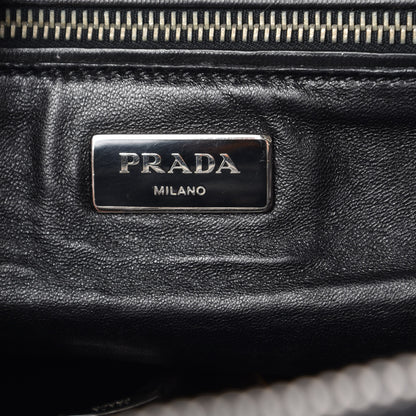 Prada Vitello Vintage Studded Twin Pocket Tote Ebano 6 of 22