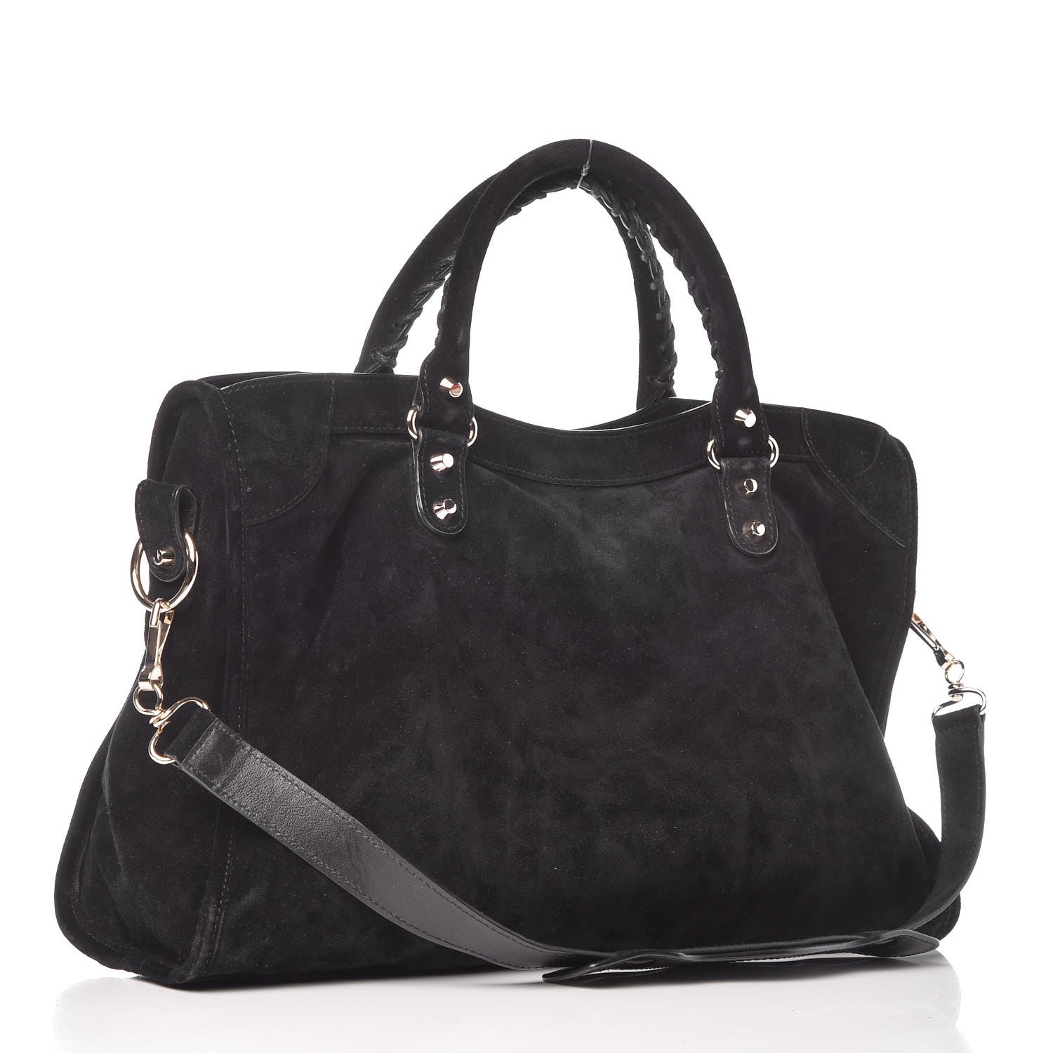 Balenciaga Baby Daim Suede Classic Gold Hardware City Black 2 of 18