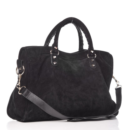 Balenciaga Baby Daim Suede Classic Gold Hardware City Black 2 of 18