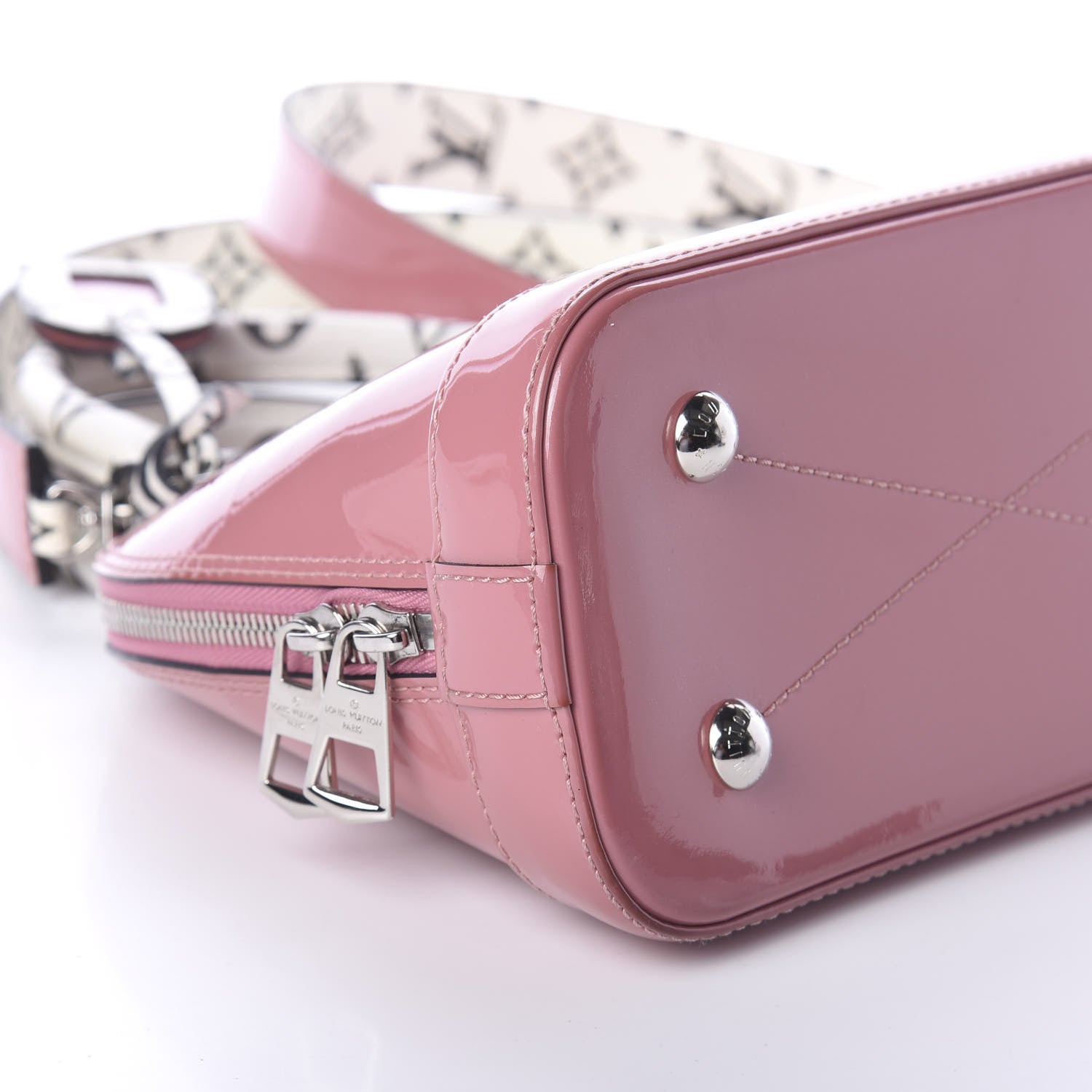 Louis Vuitton Patent Monogram Alma BB Rose Blush 11 of 12