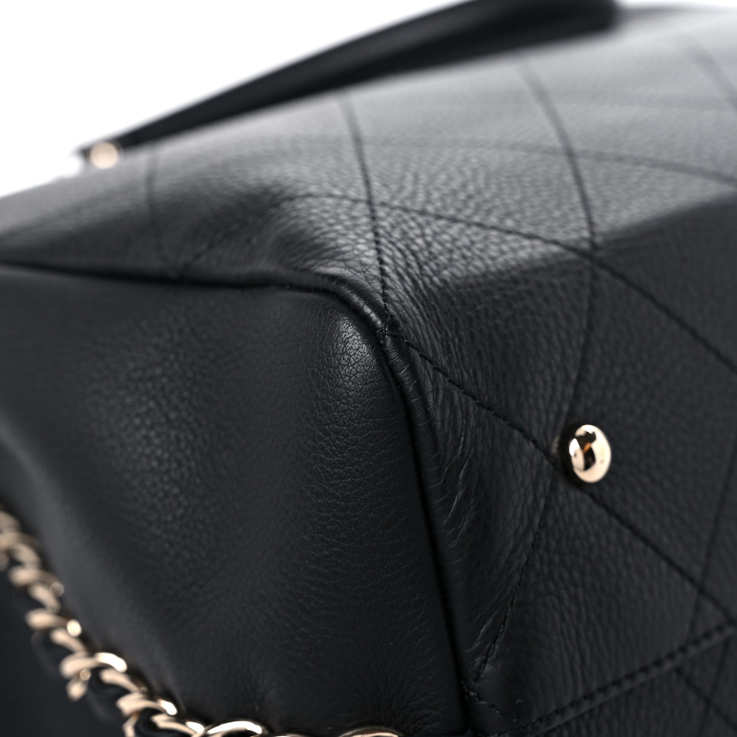 Bullskin Stitched Large Shopping Bag Black