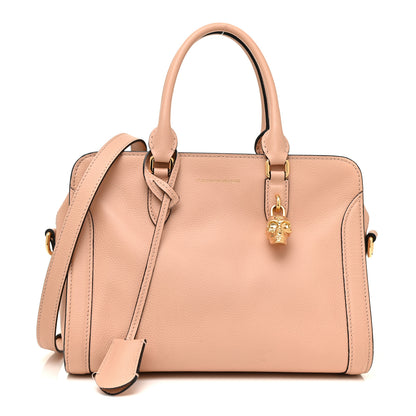 Alexander McQueen Pebbled Calfskin Small Skull Padlock Zip Around Tote Boudoir 1 of 18