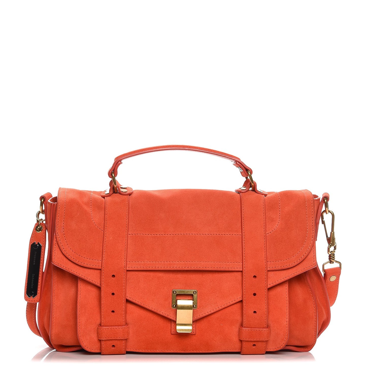 Suede PS1 Medium Satchel Orange