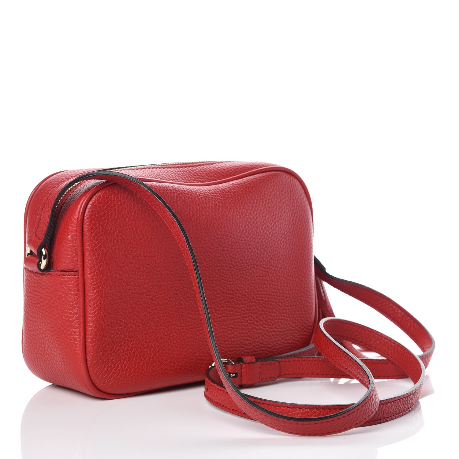 Gucci Pebbled Calfskin Small Soho Disco Bag Tabasco Red 3 of 10