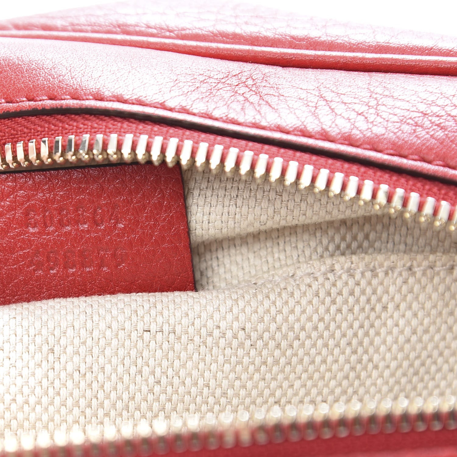 Gucci Pebbled Calfskin Small Soho Disco Bag Tabasco Red 7 of 13