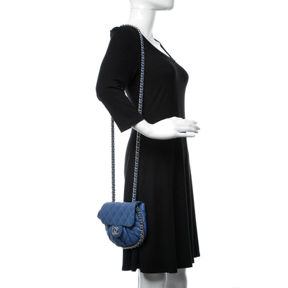Chanel Washed Lambskin Quilted Mini Chain Around Flap Blue 2 of 10