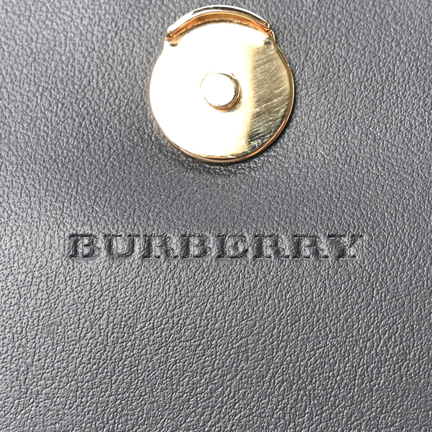 Grainy Calfskin House Check Henley Wallet On Chain Black