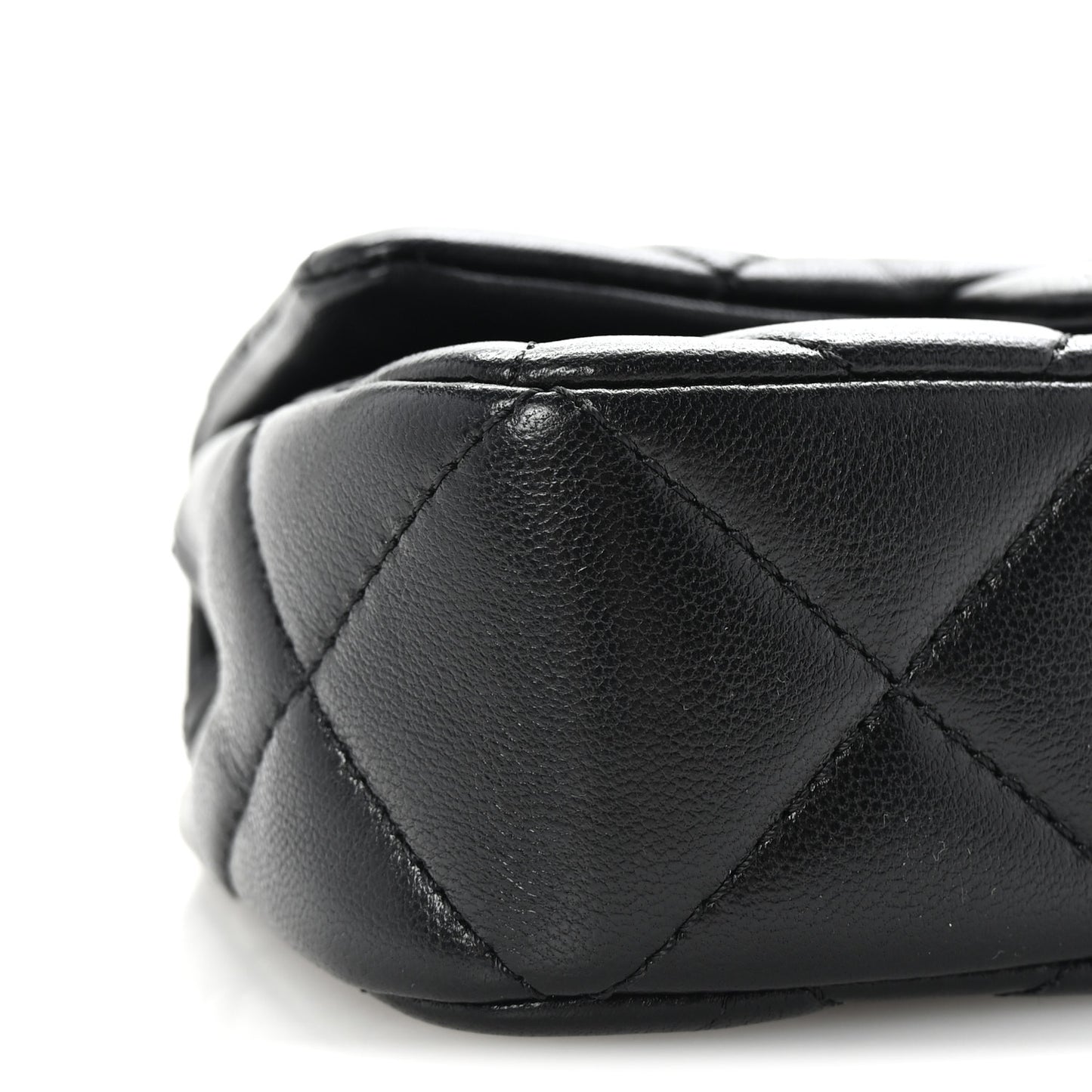 Lambskin Quilted Pearl Small Flap Black