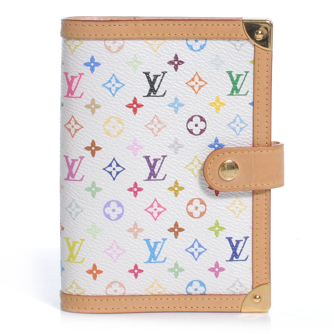 Monogram Multicolor Small Ring Agenda Cover White