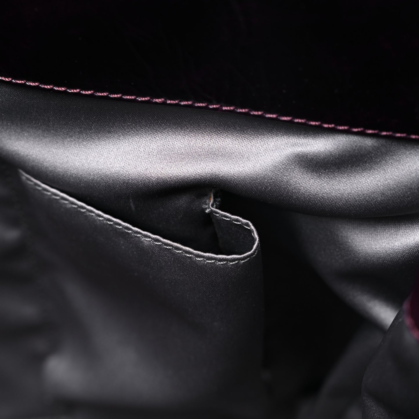 Distressed Patent Quilted Shopping Tote Purple