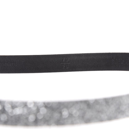 Chanel Glitter Calfskin CC Logo Skinny Belt 70 28 Silver 5 of 7