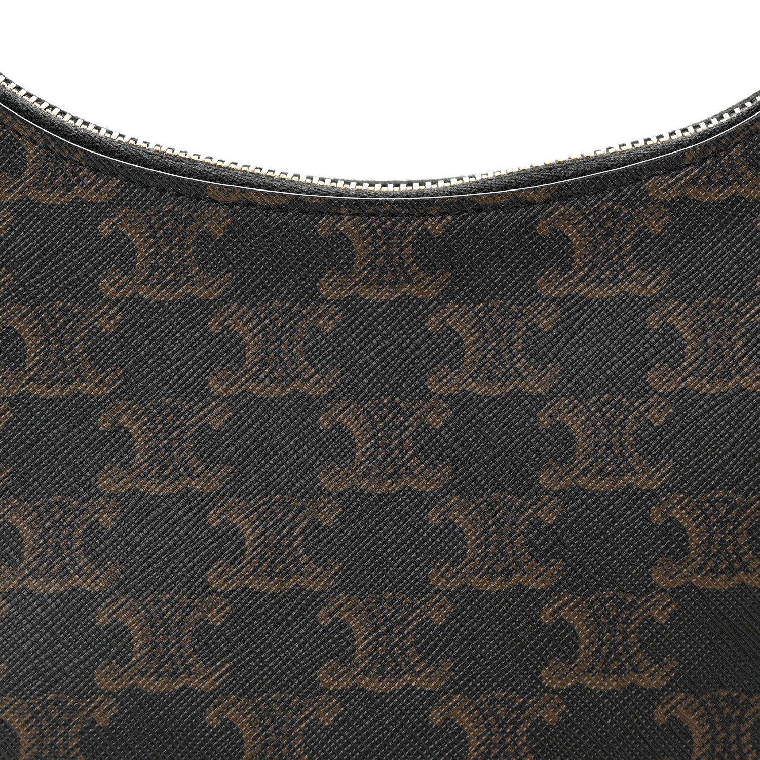 Celine Triomphe Canvas Calfskin Ava Shoulder Bag Tan 8 of 10