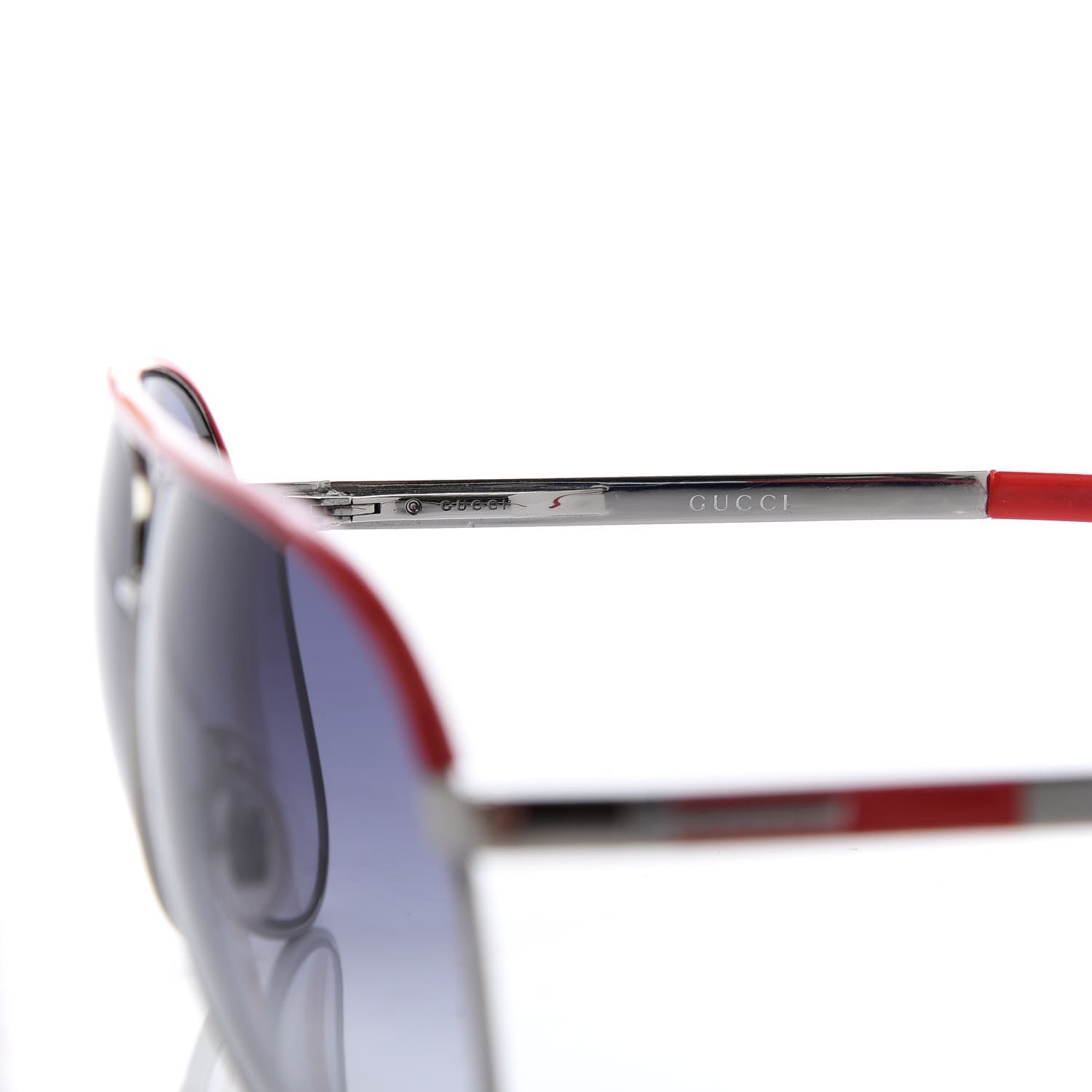 Gucci Aviator Sunglasses GG 1827/S Red Silver 5 of 6