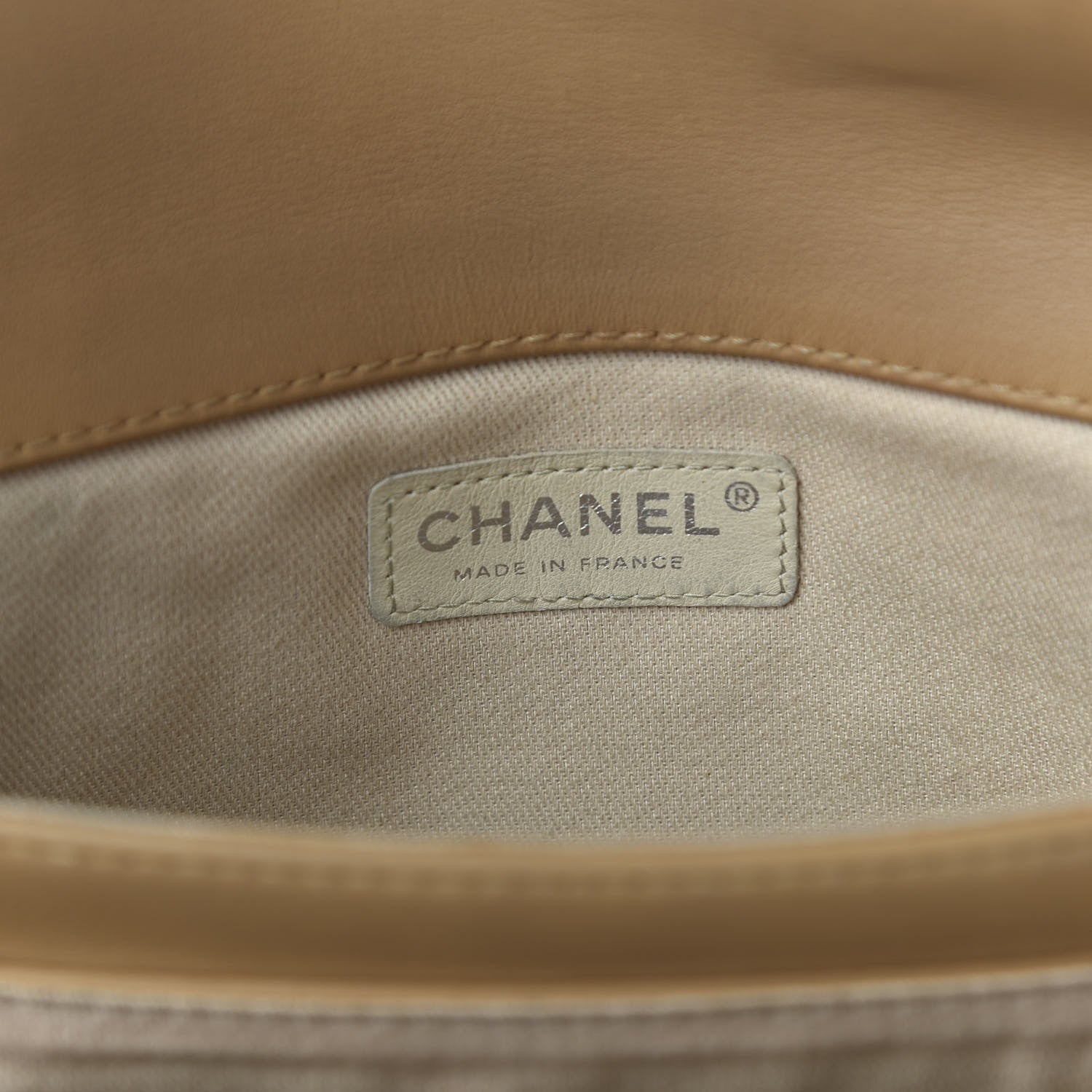 Chanel Calfskin Square Stitched Mademoiselle Shoulder Bag Tan 10 of 13