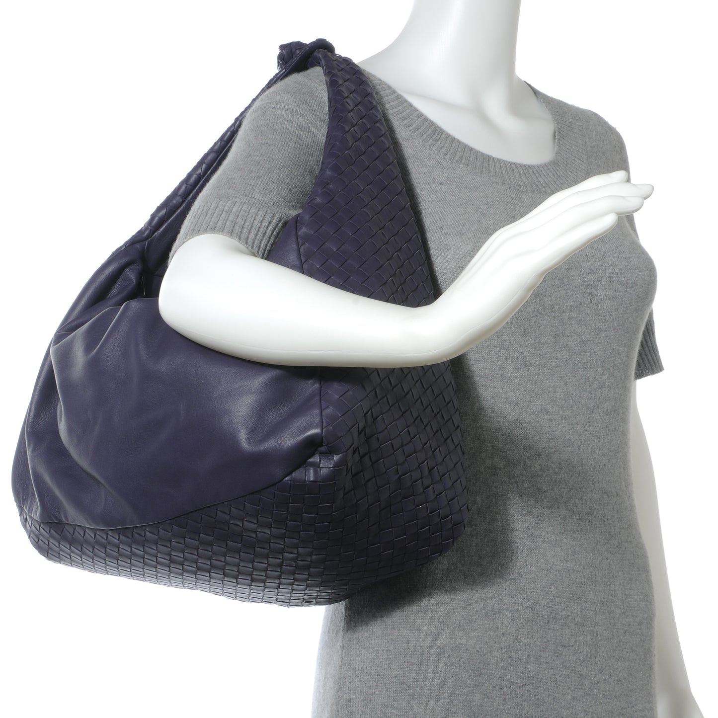 Nappa Intrecciato Large Knot Hobo Purple