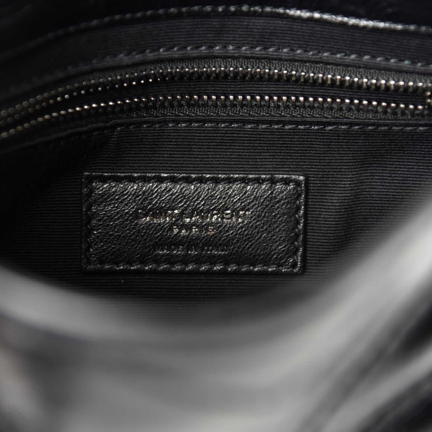 Crinkled Calfskin Matelasse Monogram Niki Chain Wallet Black