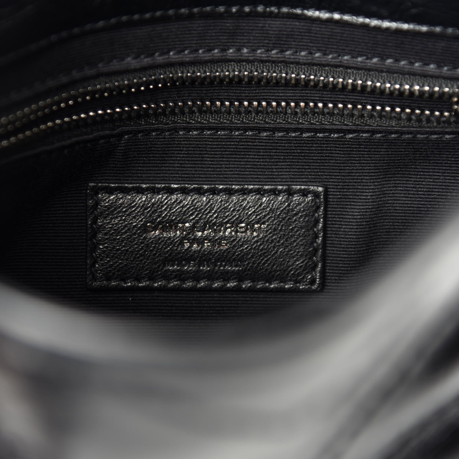 Saint Laurent Crinkled Calfskin Matelasse Monogram Niki Chain Wallet Black 8 of 10