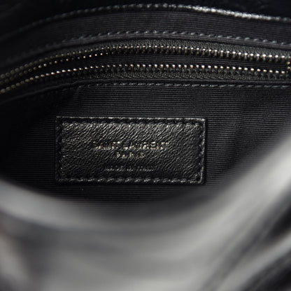 Saint Laurent Crinkled Calfskin Matelasse Monogram Niki Chain Wallet Black 8 of 10
