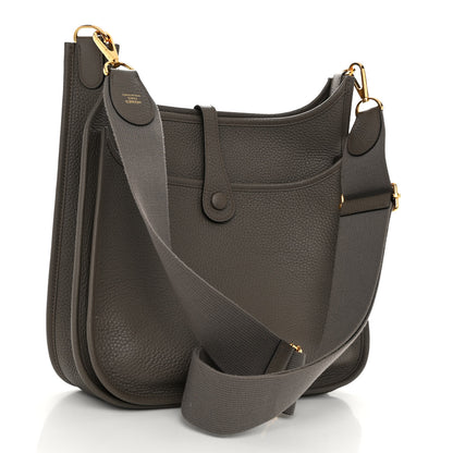 Hermes Taurillon Clemence Evelyne III PM Etain 3 of 10