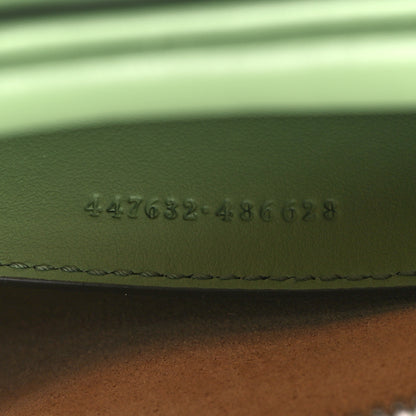 Gucci Calfskin Matelasse Chevron Small GG Marmont Chain Shoulder Bag Salamander Green 7 of 10