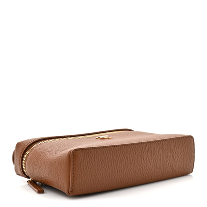 Chanel Grained Calfskin Top Handle Slim Vanity Case With Chain Camel 3 of 10