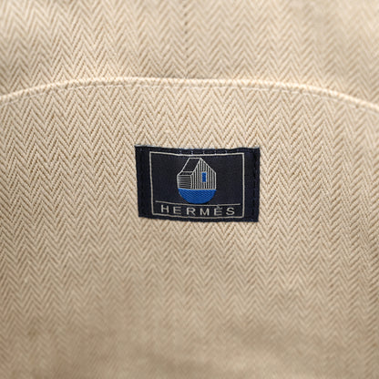 Hermes H Canvas Embroidered Les Cabanes Backpack Marine Menthe 5 of 10