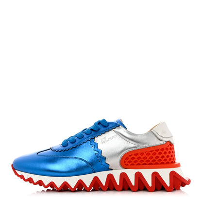 Christian Louboutin Laminated Nappa Neoprene Calfskin Mens Loubishark Sneakers 45 Version Multicolor 1 of 9