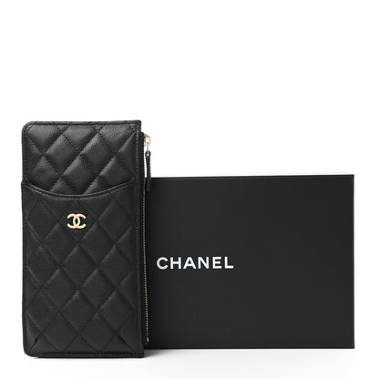 Chanel Caviar Quilted Classic Flat Wallet Pouch Black 8 of 8