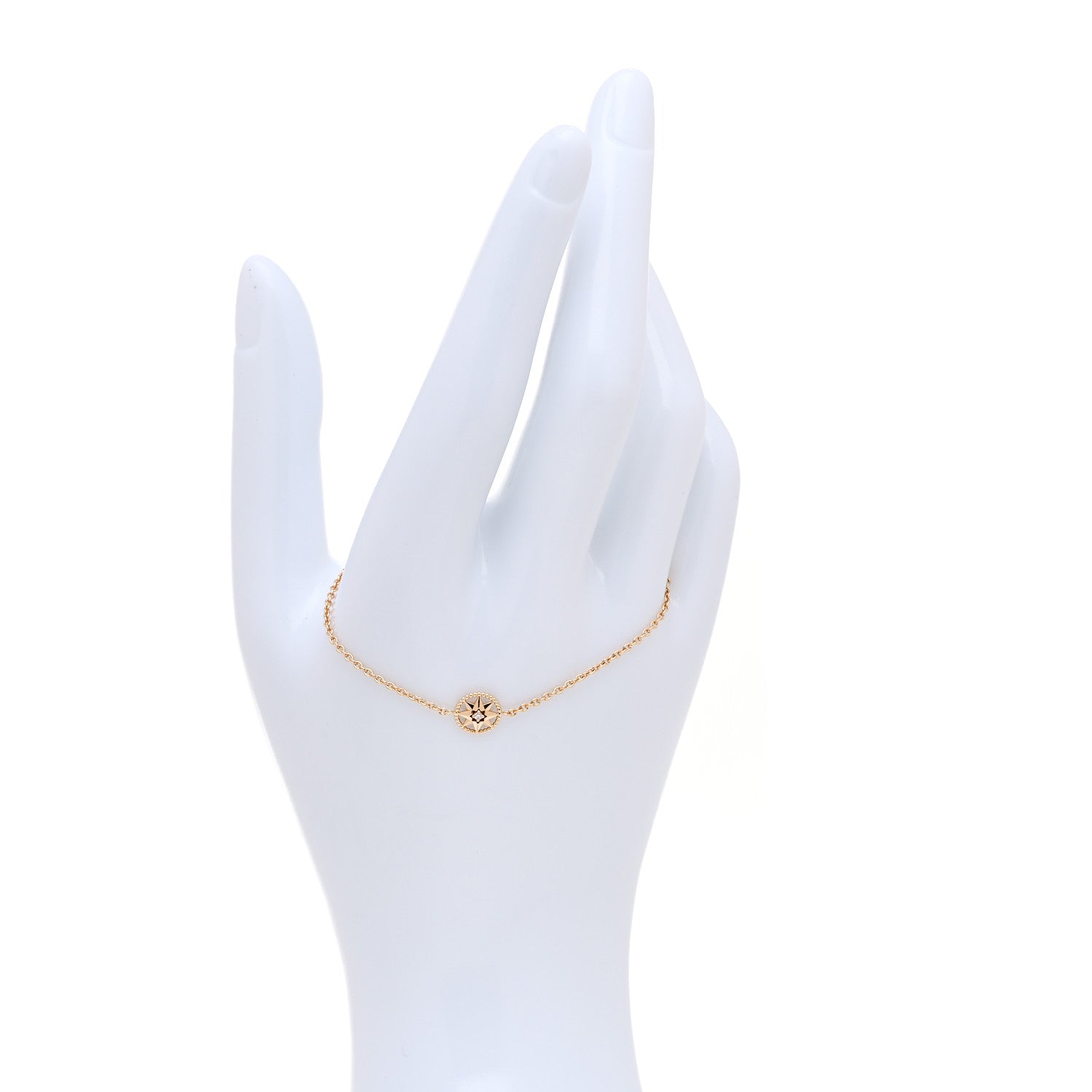 Christian Dior 18K Rose Gold Diamond XS Rose Des Vents Bracelet 2 of 6