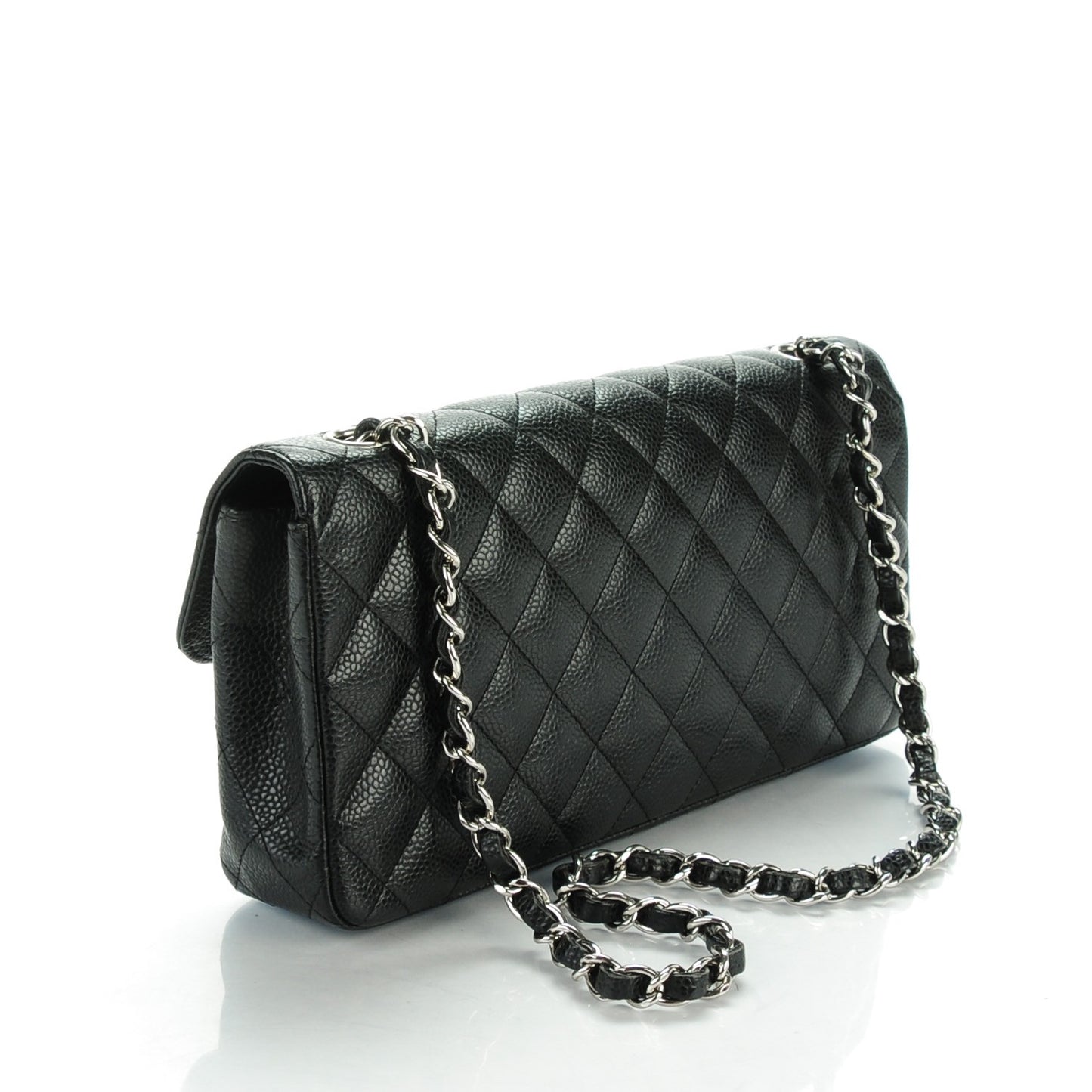 Caviar Quilted East West Flap Black