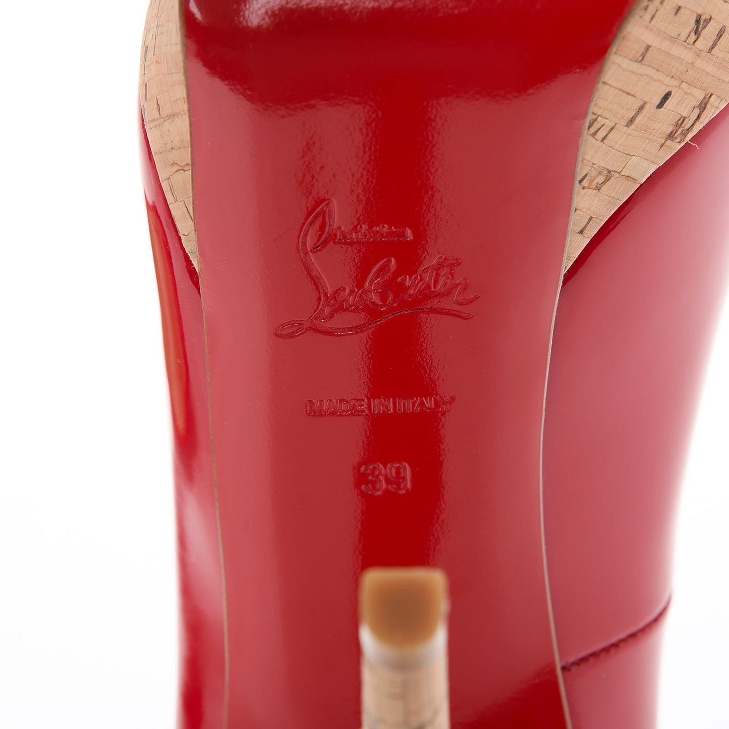Patent Cork Bianca 140 Pumps 39 Red