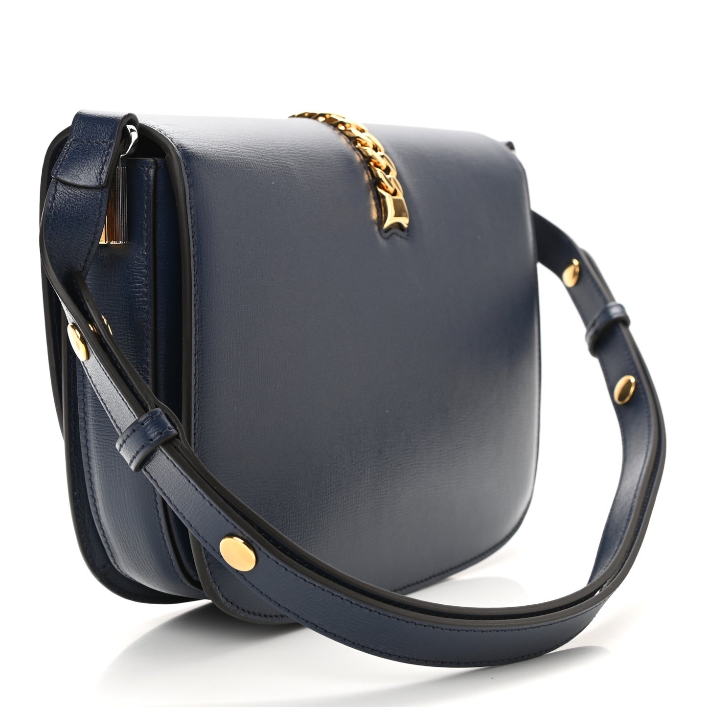 Azalea Calfskin Small Sylvie 1969 Flap Messenger Bag Blue