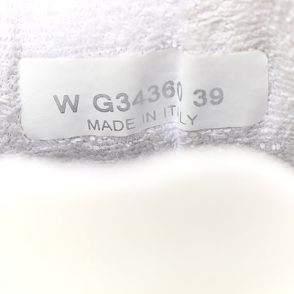 Chanel Suede Calfskin Fabric CC Sneakers 39 White 7 of 9