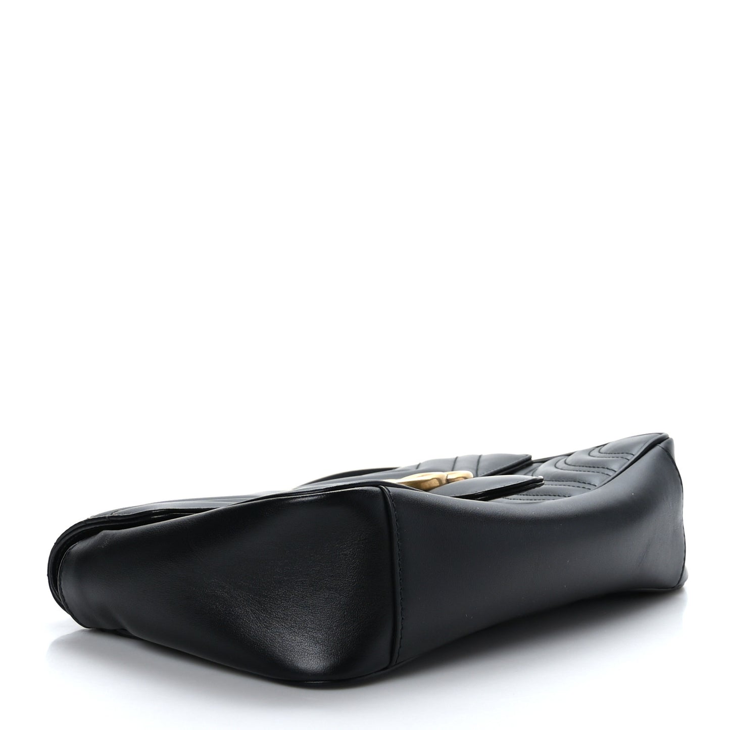 Calfskin Matelasse Small GG Marmont Shoulder Bag Black
