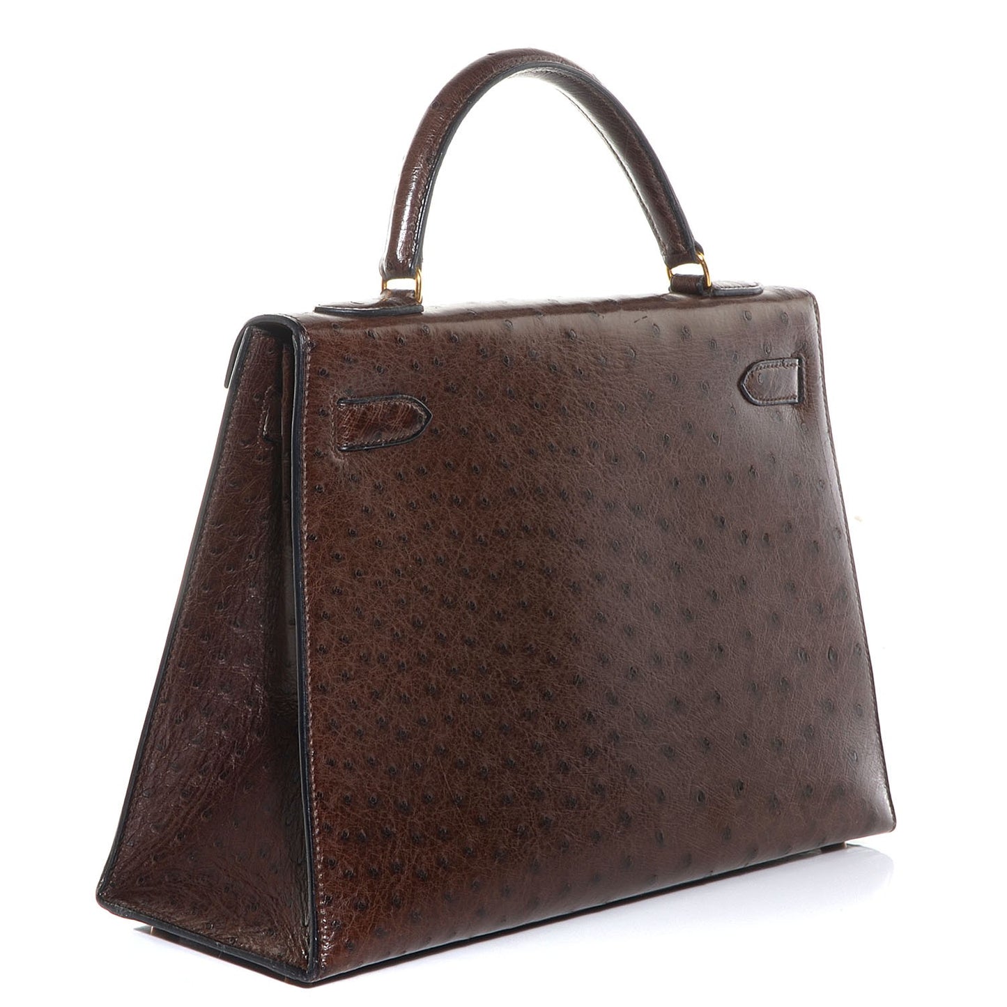 Ostrich Kelly Sellier 32 Chocolate