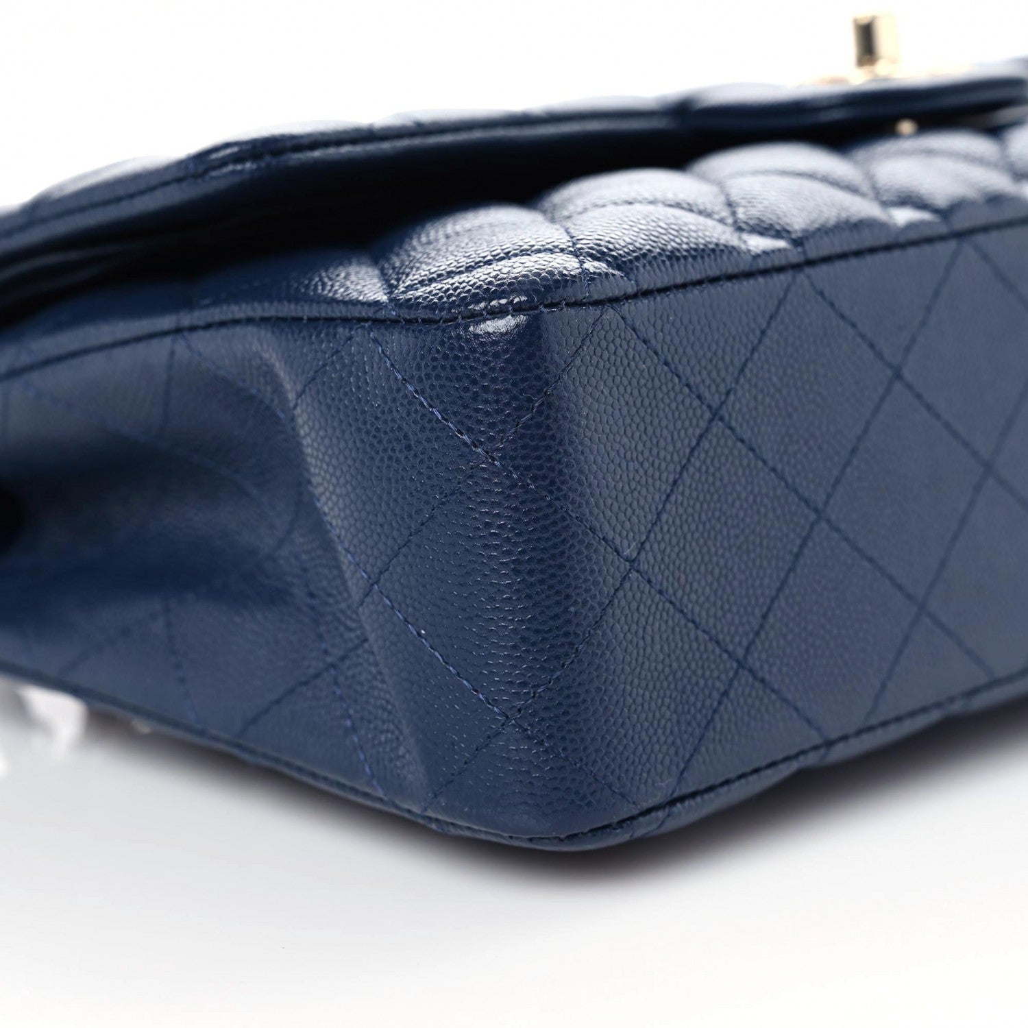 Chanel Caviar Quilted Medium Double Flap Navy 5 of 10