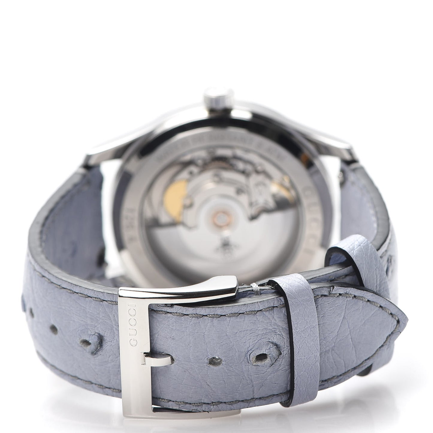 Stainless Steel Ostrich Blue Mother of Pearl 38mm G-Timeless Snake Automatic Watch