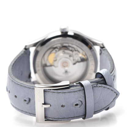 Gucci Stainless Steel Ostrich Blue Mother of Pearl 38mm G-Timeless Snake Automatic Watch 3 of 5