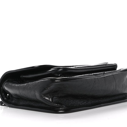 Saint Laurent Crinkled Calfskin Matelasse Monogram Baby Niki Chain Satchel Black 10 of 10