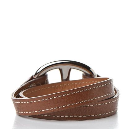 Hermes Natural Tadelakt Granville Double Tour Bracelet S Fauve 3 of 8