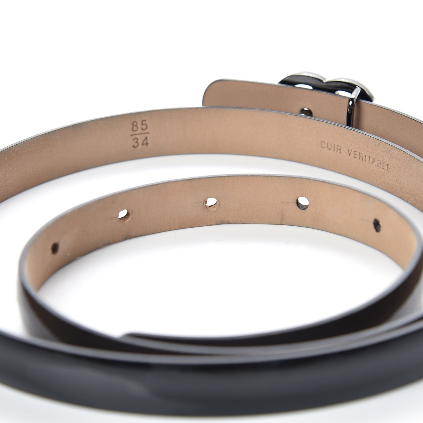 Patent CC Skinny Belt 85 34 Black