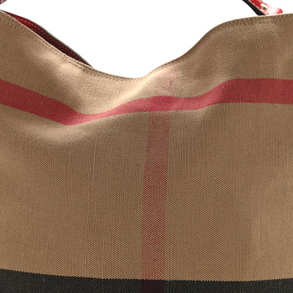 Burberry Canvas Mega Check Medium Ashby Hobo Cadmium Red 9 of 13