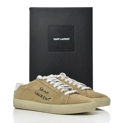 Saint Laurent Distressed Suede Womens Court Classic Sneakers 38 Desert 22 of 22